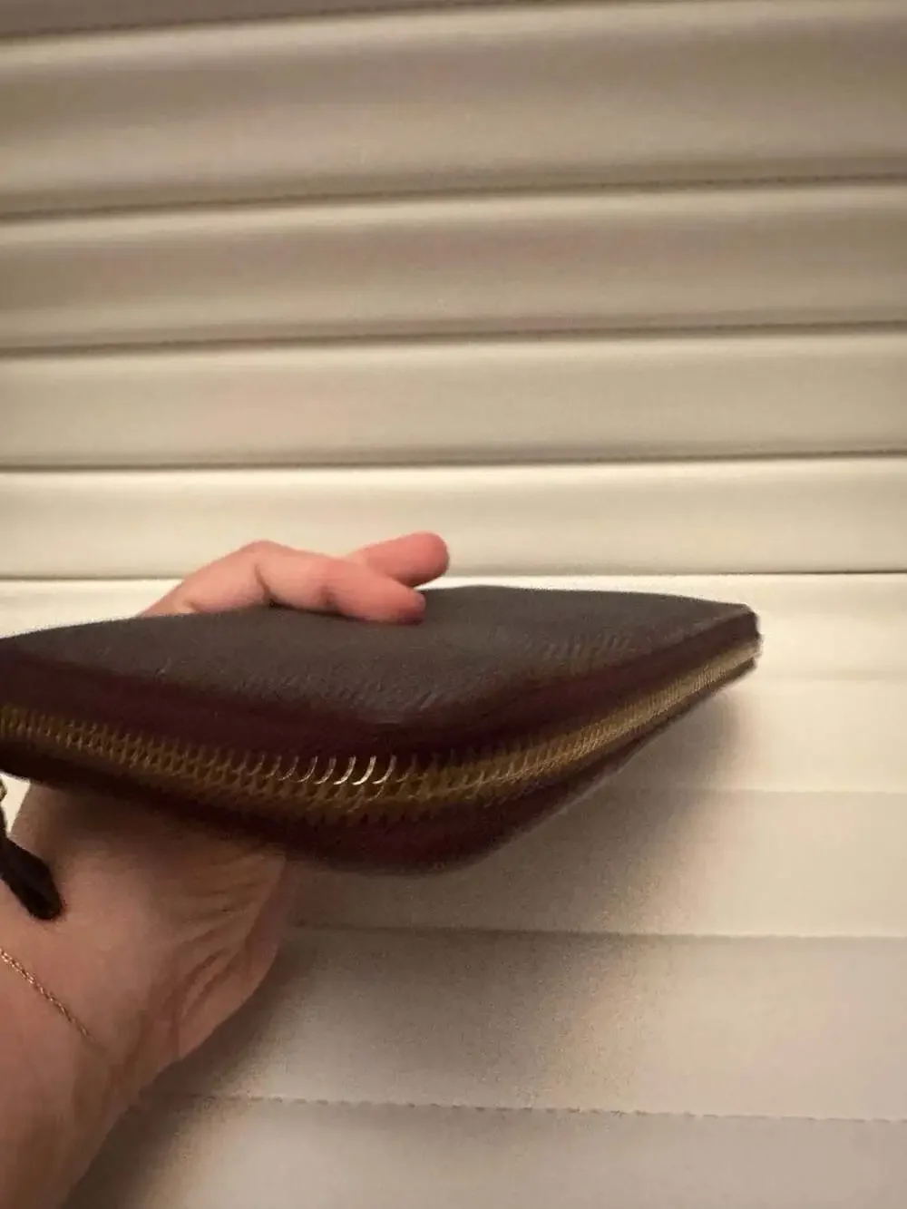 Tory Burch Metallic Purple Textured Leather Zip Around Continental Wallet